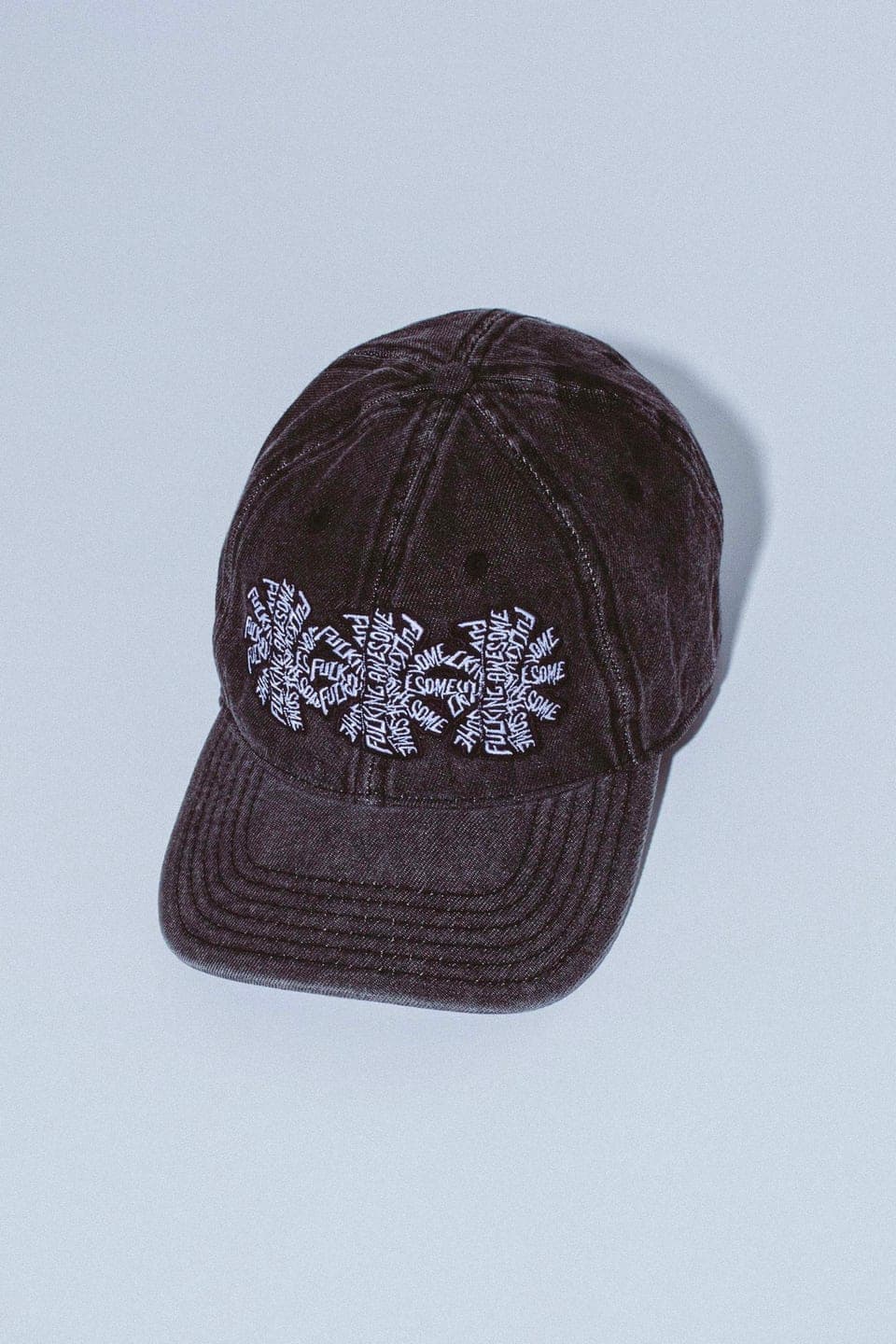 Fucking Awesome Three Spiral Washed Denim 6-panel Hat
