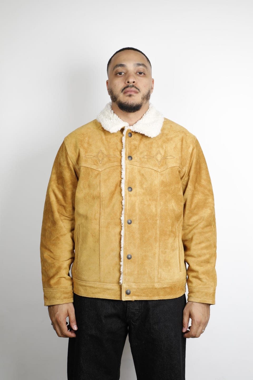 Levi's Western Suede Sherpa Trucker Jacket